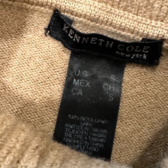 90s Kenneth Cole Wool Tortoise Patchwork Turtleneck Sweater - Picture 7 of 7